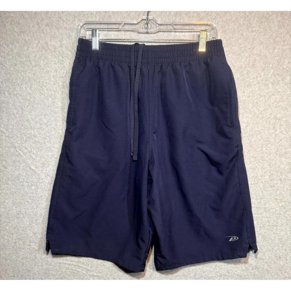 Pro Player Moisture Wicking Shorts With Zip Pockets Men's Size Large Navy Blue‎